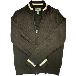 Women's Lauren Ralph Lauren Cable Knit Zip Jacket